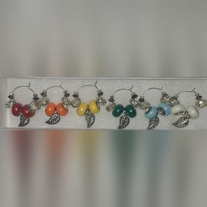 Wine tea charms. Pride. Rainbow. G